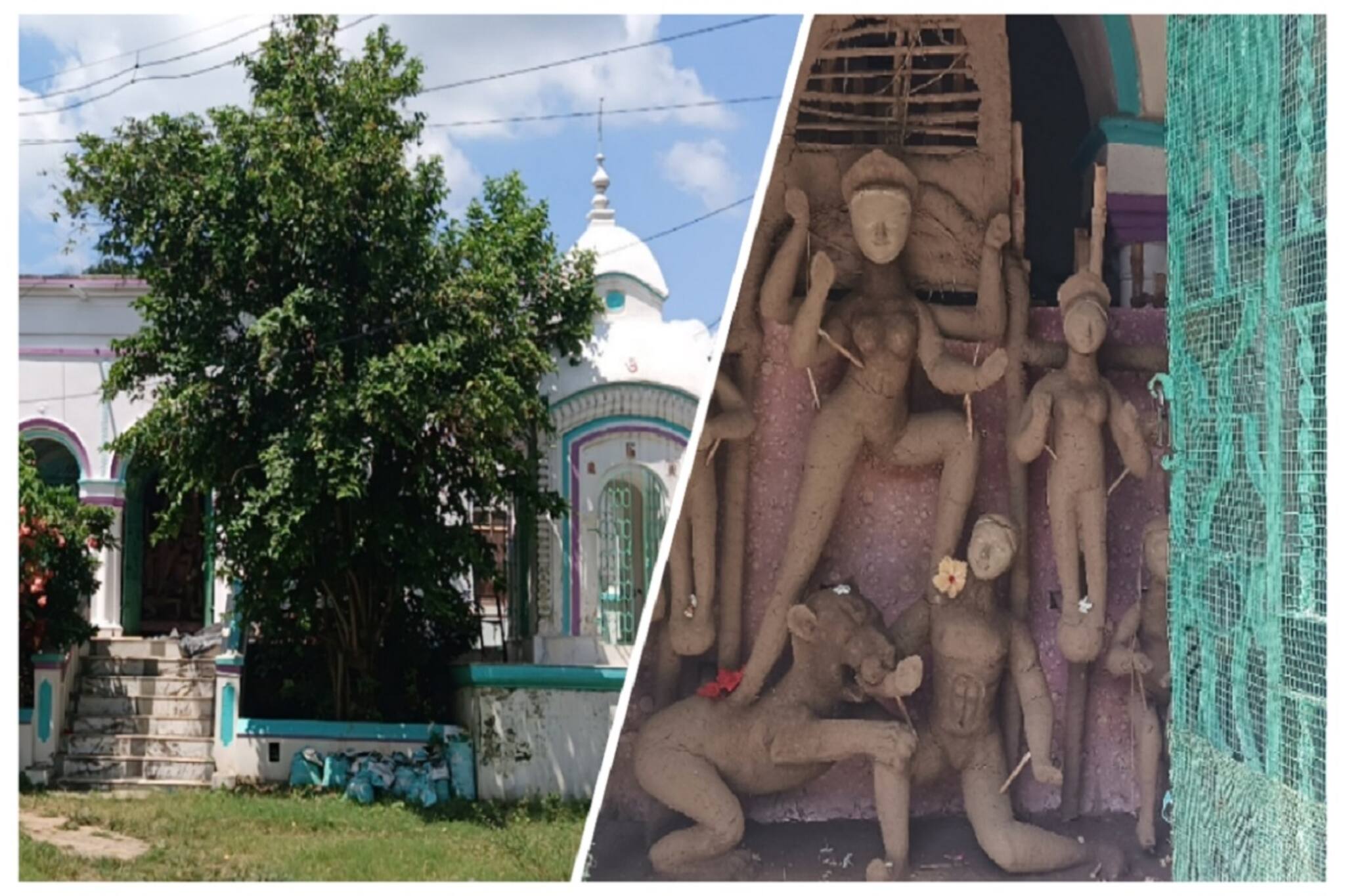 Howrah News: ৪০০ বছরের ঐতিহ্যবাহী দুর্গাপুজো, দেবীর চারিদিকে সিংহবাহিনী! এক অনন্য পুজো