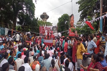 বাম ছাত্র-যুবদের 'ইনসাফ' সভা ঘিরে শহরে থিকথিকে ভিড়! ধর্মতলায় জনসুনামি
