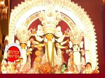 Shola workers parar puja is getting prepared in Bandel