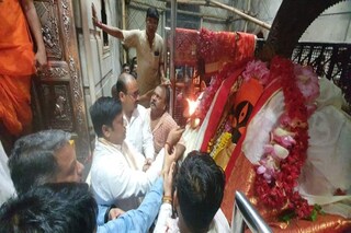 পুজো দিলেন বিজেপির রাজ্য সভাপতি সুকান্ত মজুমদার
