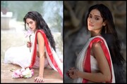 চোখে কাজল, কপালে লাল টিপ, ভিজে চুলে পুজোর আগেই নজরকাড়া লুকে চমকে দিলেন নুসরত