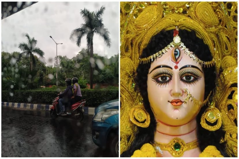 মহালয়ার সকাল থেকেই রোদ ঝলমলে শরতের নীল আকাশ দেখা গিয়েছে। যদিও বেলা বাড়লে বিক্ষিপ্ত বর্ষণের পূর্বাভাস রয়েছে। তবে তেমন কোনও নিশ্চয়তা নেই। কাজেই মহালায়া বর্ষণ মুক্তই হবে আশা করা যায়।