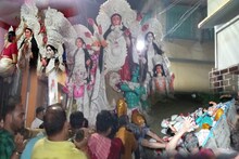 জঙ্গিপুরে ৩৬০ বছরের রীতি মেনে কাঁধে চড়েই কৈলাশে পাড়ি উমার
