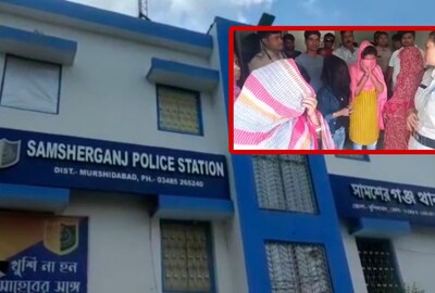 সামশেরগঞ্জে মধুচক্রের আসর থেকে গ্রেফতার করার পর কোর্টে নিয়ে যাচ্ছে পুলিশ 