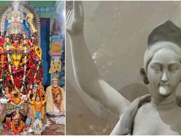 গোকর্ণ গ্রামের শ্যামরায় কালী ও কালীপ্রতিমা তৈরি চলছে গোকর্ণ গ্রামে