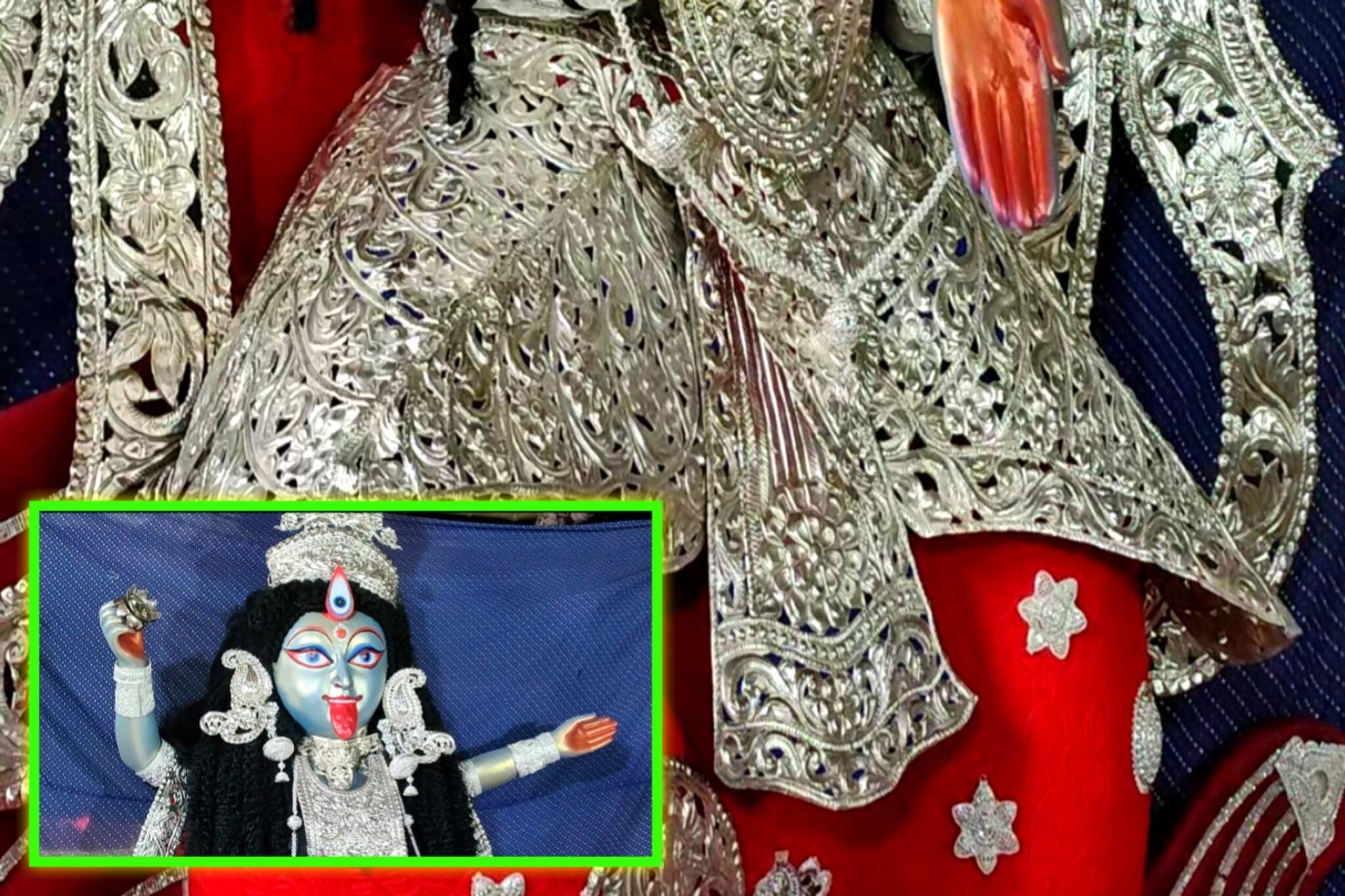Kali Puja 2022: ৫৬ কেজি রুপোর তৈরি কালী মূর্তি, পাহারা দিচ্ছে পুলিশ