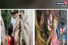 ঘরের লক্ষ্মীর হাত ধরেই প্রাণ পাচ্ছে মাটির প্রতিমা, মনভোলানো ছবি খেজুরিতে