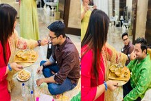 একেবারে অন্য মেজাজে অভিষেক, এলাহি খাওয়া-দাওয়ার আয়োজন, বোনের থেকে নিলেন ভাইফোঁটা