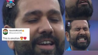 Rohit Sharma become emotional while singing national anthem- Photo Courtesy- Twitter 