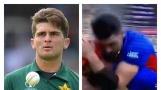 এই সেই মুহূর্ত, শাহিনের বলে বেরিয়ে যাচ্ছেন আফগান ব্যাটসম্যান