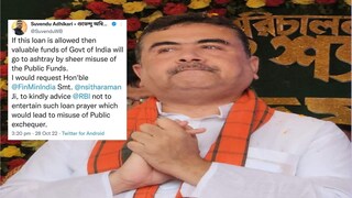 Suvendu Adhikary urges Nirmala Sitaraman