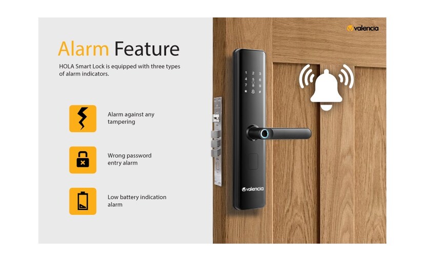 Valencia Hola Smart Door Lock With Fingerprint - অ্যামাজন গ্রেট ইন্ডিয়ান সেলে এই স্মার্ট ডোর লকের ওপর পাওয়া যাচ্ছে ১৩৫০০ টাকার ছাড়। এর ফলে এই স্মার্ট ডোর লক পাওয়া যাচ্ছে মাত্র ৮৪৯৯ টাকায়। এই স্মার্ট ডোর লকে রয়েছে ফিঙ্গারপ্রিন্ট অ্যাক্সেস। এর ফলে পাসওয়ার্ড এবং চাবি ভুলে যাওয়ার সমস্যা তৈরি হবে না। এই স্মার্ট ডোর লকে টাচ কিপ্যাড টেকনোলজির মাধ্যমে বিভিন্ন ধরনের পিনকোড দিয়ে লক এবং আনলক করা সম্ভব।