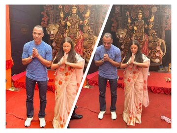 স্ত্রীয়ের সঙ্গে জগদ্ধাত্রী ঠাকুরের দেখতে রিষড়ায় কাফু