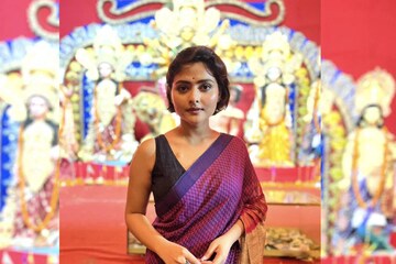 আগুনের পরশমণি প্রাণে ছুঁইয়ে জীবনের শেষ দুর্গাপুজোতে ঐন্দ্রিলা, রয়ে গেল ছবি