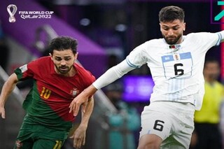 পর্তুগাল বনাম উরুগুয়ে ম্যাচের একটি মুহূর্ত