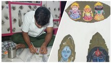 ভক্তির পথে বড় ভূমিকা তুলসী পাতা! সেখানেই ঠাকুর-দেবতার মুখ ফুটিয়ে তোলেন শুভজিৎ
