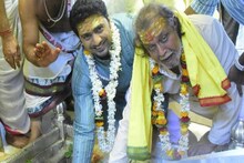 সামনেই পঞ্চায়েত ভোট! তার আগেই দুই ভিন্ন দলের নেতা দেব-মিঠুন একসঙ্গে পুজো সারলেন