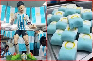 হাওড়ার মিষ্টির দোকানে চোখ টানছে মেসি সন্দেশ