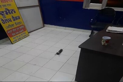 হামলার পর থানার ভিতরের ছবি। 