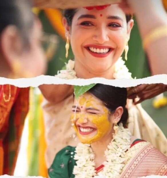 বিয়ে হয়েছে ২০২১ সালে ১৩ অক্টোবর। খাতায় কলমে। কিন্তু লোক খাইয়ে, আচার অনুষ্ঠান মেনে, বেনারসি পরে বিয়ে করার মজাই আলাদা। আর সে আনন্দ থেকে বঞ্চিত হতে চাইলেন না রোশনি ভট্টাচার্য।