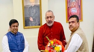 দিল্লিতে গিরিরাজ সিংয়ের সঙ্গে দেখা করলেন শুভেন্দু-সুকান্ত