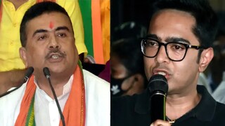 শান্তিনিকেতনের অদূরে দাঁড়িয়ে অভিষেকের 'নয়া' নামকরণ শুভেন্দুর মুখে, কী সেই নাম? 