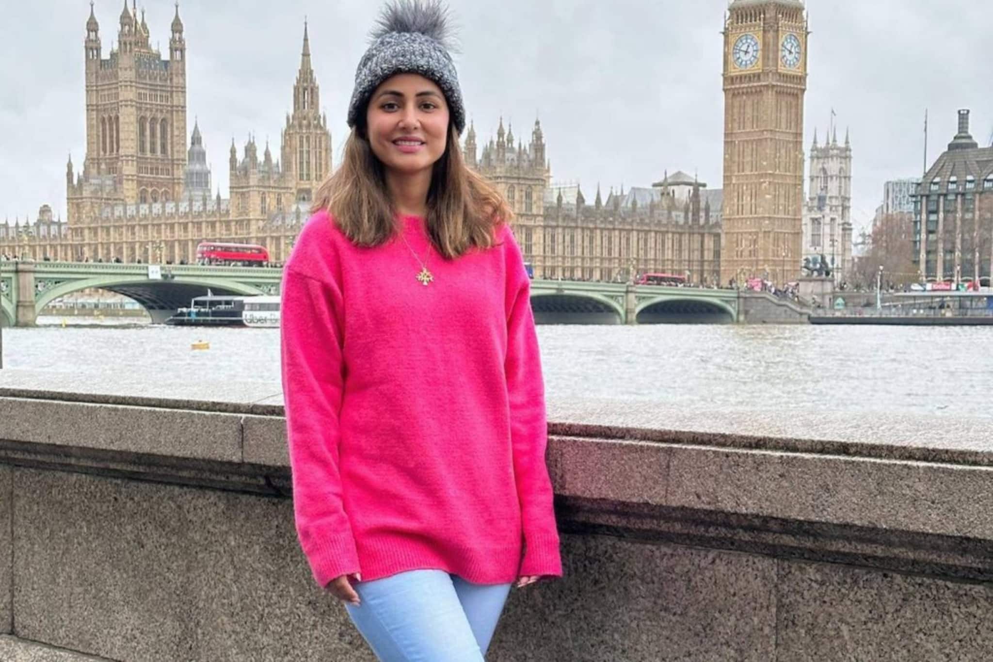 টুপি-হাইহিল-সোয়েটার, কখনও বা আইসক্রিমে মজে, লন্ডনে ছুটির আমেজে হিনা