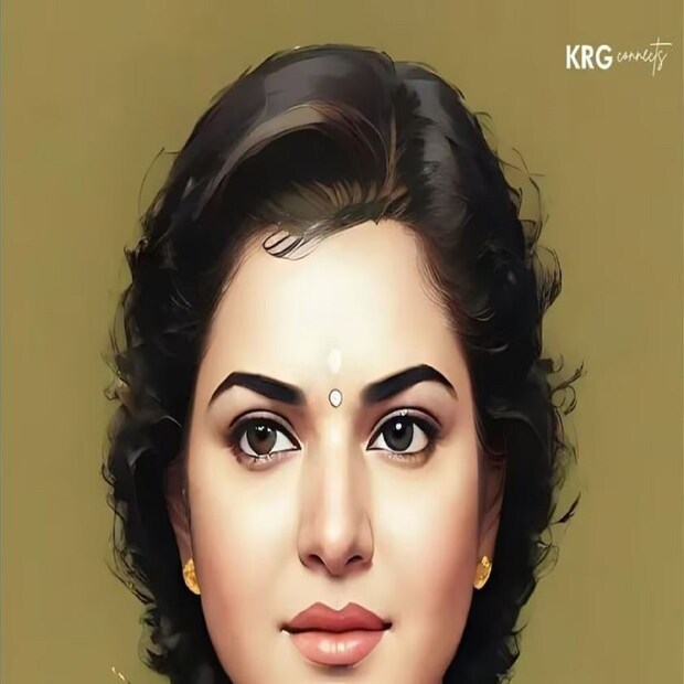 অভিনেত্রী প্রেমা দেখতে খুবই সাধারণ। তাঁর হেয়ারস্টাইল, সাধারণ মেকআপেই এই ছবিতে এআই কামাল করেছে৷