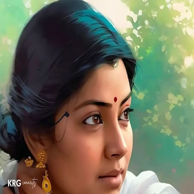 অভিনেত্রী তারার এআই চেহারা। সুন্দর সোনার গহনা, সাধারণ মেক-আপে অন্যরকম সুন্দর দেখাচ্ছে৷