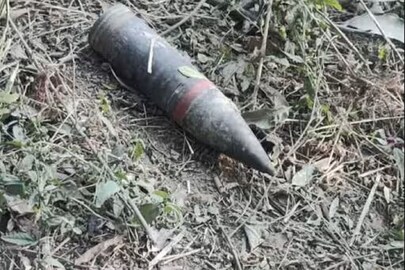 পঞ্জাবে উদ্ধর হওয়া বোমার শেল। 