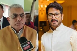 দিলীপ ঘোষ এবং হিরণ চট্টোপাধ্যায়
