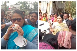 দিদির দূত হয়ে ছোট জাগুলি এবং পটাশপুরে কাকলি ঘোষ দস্তিদার ও জুন মালিয়া। 