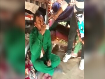 viral video:  man flee with sister in law beaten forced to drink urine
