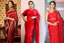 শীতের সাজে লালের ছোঁয়া, শাড়িতে কাঁপাচ্ছেন তাবড় বলি নায়িকারা, আর আপনি? দেখে নিন