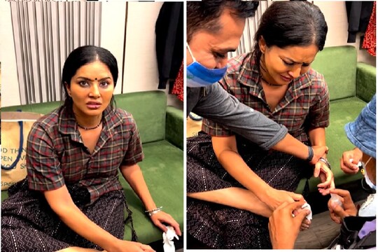 শ্যুটিং এর সেটে পা কাটল সানি লিওনের, রেগে গিয়ে কাকে চড় মারতে চাইলেন অভিনেত্রী? জানুন