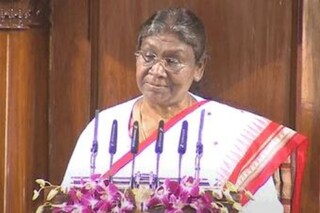 
বাজেটের আগে রীতি মেনে ভাষণ দেন রাষ্ট্রপতি দ্রৌপদী মুর্মু। ছবি সৌজন্যে- DD News
