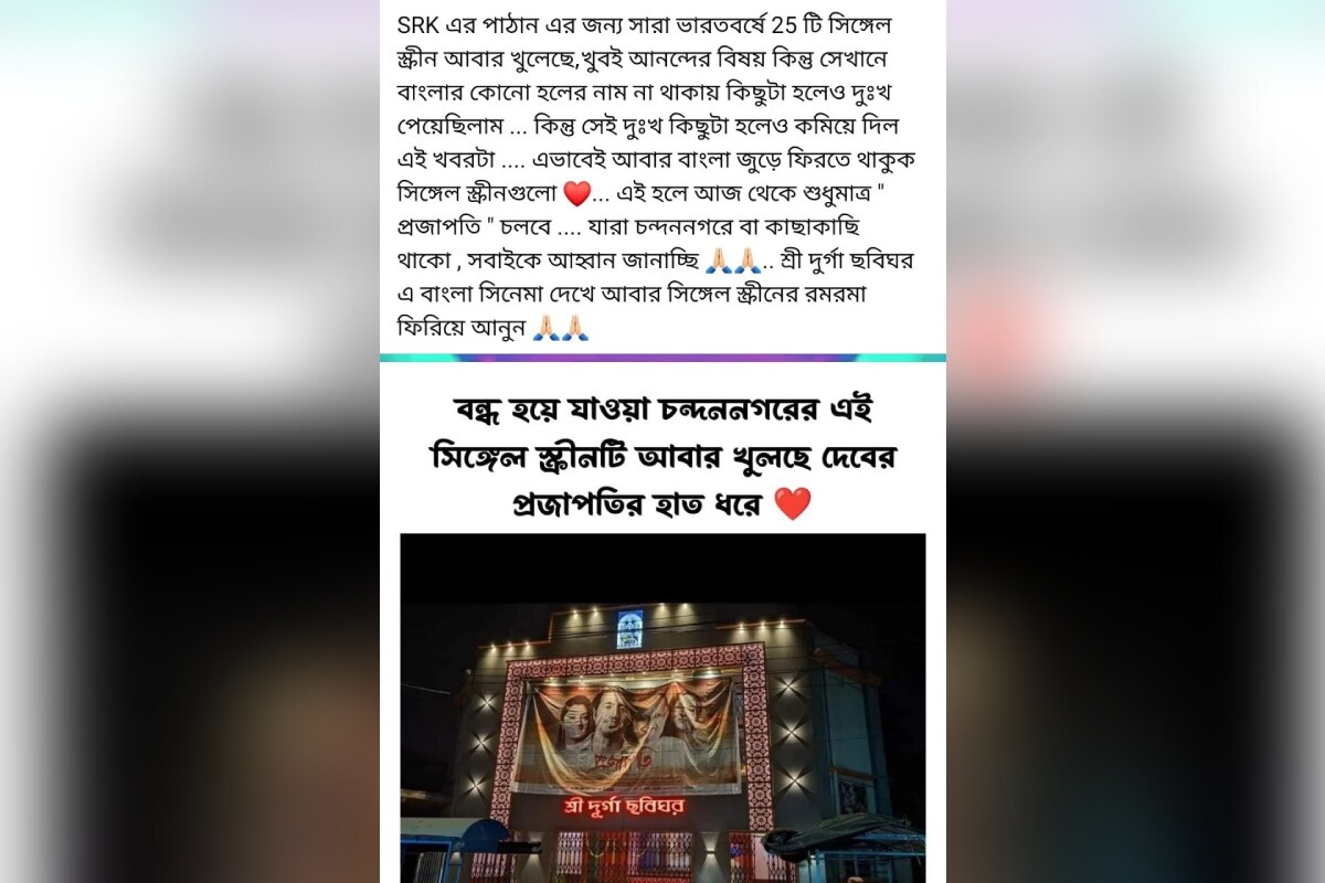 সিঙ্গল স্ক্রিনে প্রজাপতি