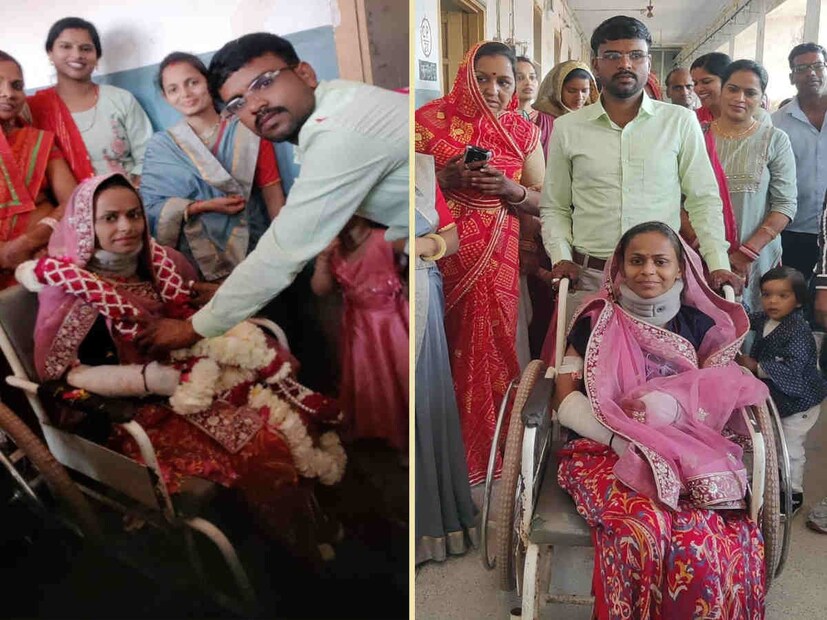 হাসপাতাল কর্তৃপক্ষের অনুমতি নিয়ে যখন বিয়ের আর বসে ৷ বরের জামাইবাবু রাকেশ রাঠোর আগে কটেজে সাজানো হয়, তারপরেই বরযাত্রী ধীরে ধীরে এমবিএস হাসপাতালে পৌঁছয় ৷