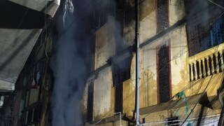 Fire breaks out in Tiljala area shoe factory common people evacuated