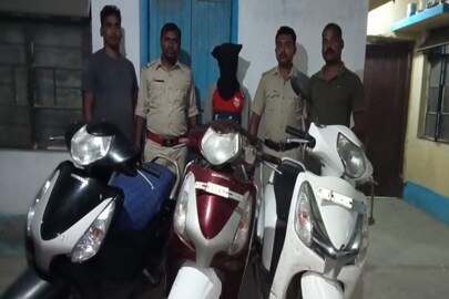 পাকড়াও চোর, উদ্ধার ৩ টি মোটর বাইক