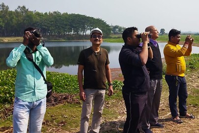 কালনায় চলছে পাখি গণনা