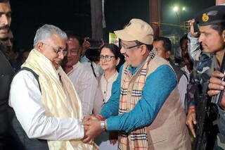 শিলিগুড়িতে দিলীপ ঘোষ। 