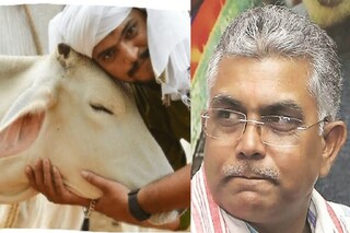 গরুকে আলিঙ্গন নিয়ে দিলীপ ঘোষ
