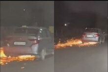 চাকার নীচে আগুনের ফুলকি, গুরুগ্রামের এই গাড়ির কাণ্ডে সবার চোখ কপালে!দেখুন ভিডিও