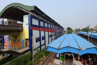 
দমদম ক্যান্টনমেন্ট স্টেশন। (ছবি সৌজন্যে কলকাতা মেট্রোর ওয়েবসাইট)