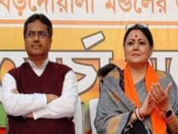 ত্রিপুরায় ভোট প্রচারে মুখ্যমন্ত্রী মানিক সাহার সঙ্গে বিজেপি বিধায়ক অগ্নিমিত্রা পাল৷ 
