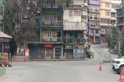 ধর্মঘটে জনশূন্য গ্যাংটকের রাস্তা৷ 