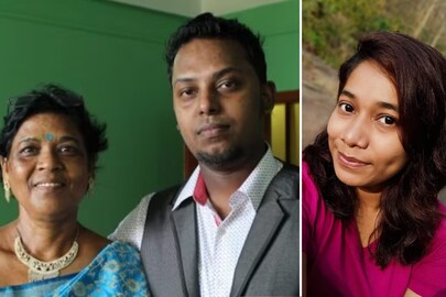ডানদিকে মৃত স্বামী ও শাশুড়ি, ডানদিকে ঘাতক মহিলা
