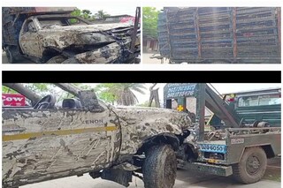 এই গাড়িটির উল্টে মৃত্যু হয় খোকনের