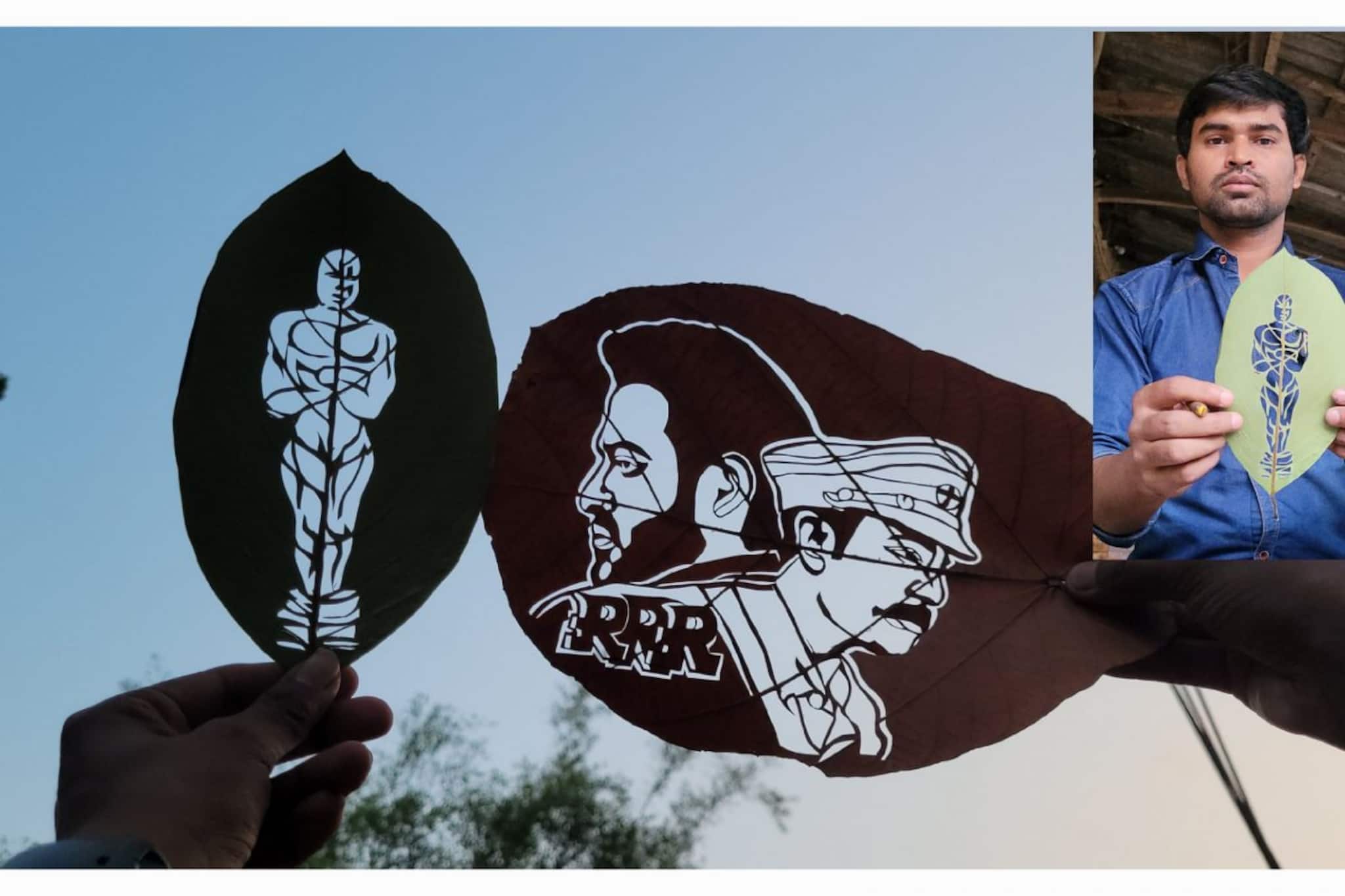 অস্কার থেকে অভিনেতার অবয়ব, গাছের পাতা কেটে ছবি আঁকেন এই যুবক, মুগ্ধ সকলে